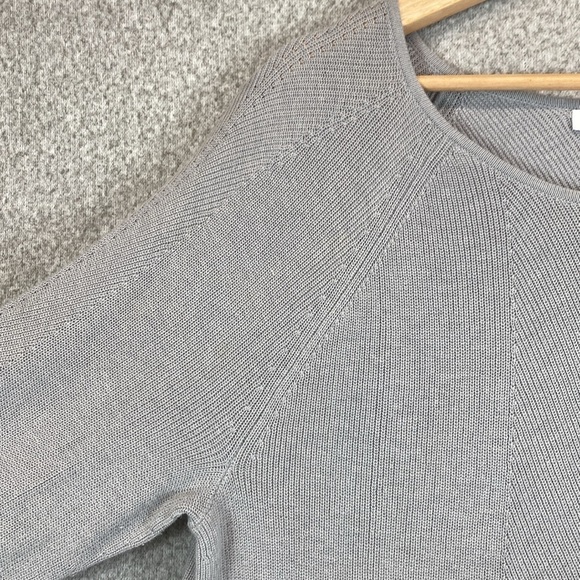 J. Jill tunic sweater soft gray L cotton blend longer length lightweight - Picture 6 of 11